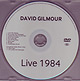 DAVID GILMOUR "Live 1984" DVD