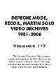 DEPECHE MODE, RECOIL MARTIN SOLO "Video Archives 1981-2006" 14 DVD Set