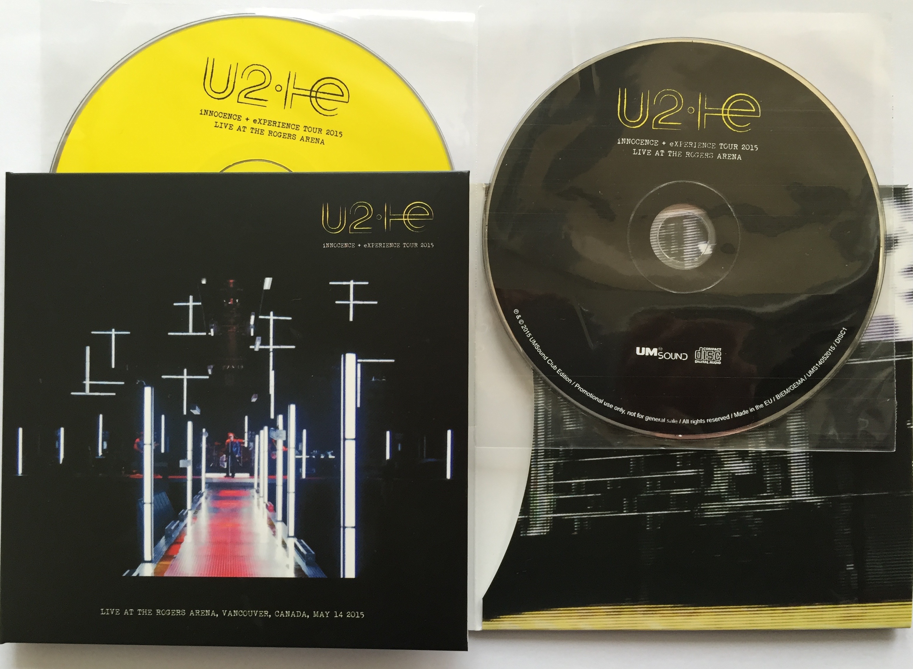 U2 Innocence Experience Tour 2015 LIVE IN CANADA first show 2CD set in DIGIPAK